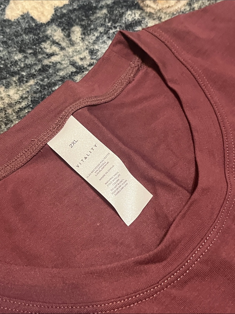 Muted Maroon Sleeveless Men’s Vitality Tank - Picture 3 of 3